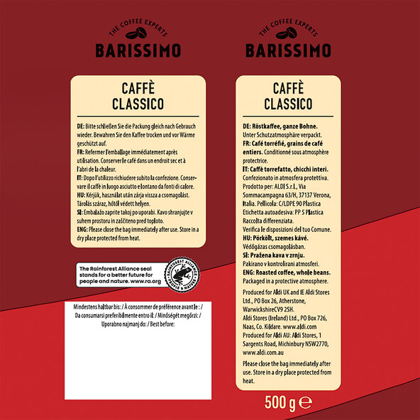 Cafea clasică, 10 x 500 g, ganze Bohne