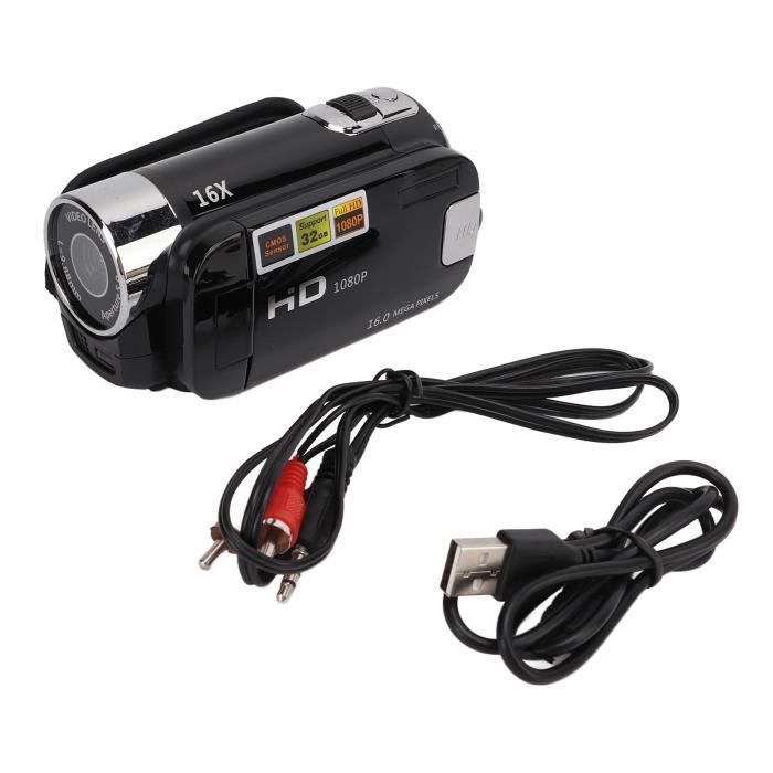 Videocamera digitale Vvikizy Ultra HD 4K con zoom, schermo a colori da 48 MP, rotazione a 270°, zoom 16x, memoria flash USB.