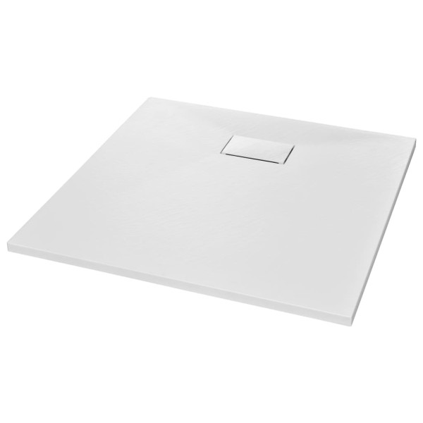 Brodzik prysznicowy Biały 80 x 80 cm Poliester vidaXL