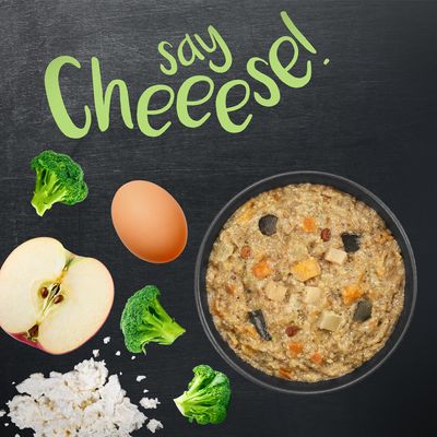 Greenwoods Gemüsegericht mit Hüttenkäse, Ei, Apfel und Brokkoli