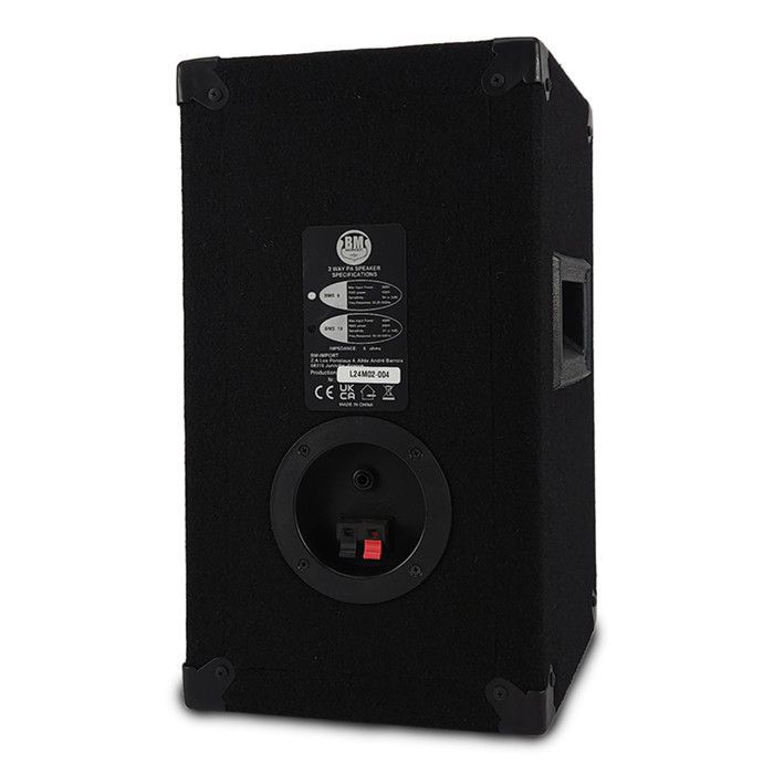 Coppia di altoparlanti bass reflex trapezoidali a 3 vie da 8
