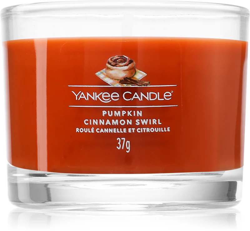 Amostra de velas Yankee Candle Pumpkin Cinnamon Swirl
