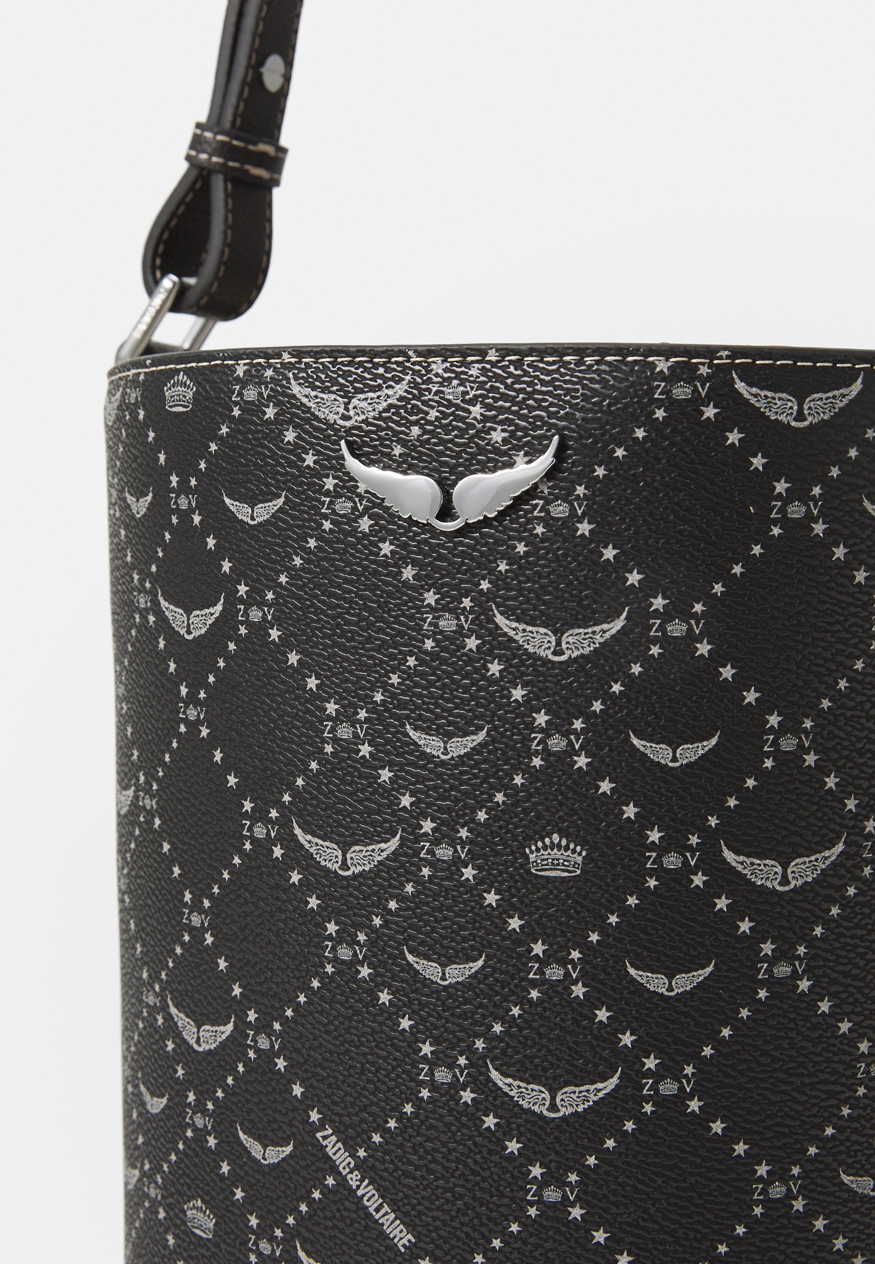 Zadig & Voltaire BUCKET MONOGRAM - Sac à main - black
