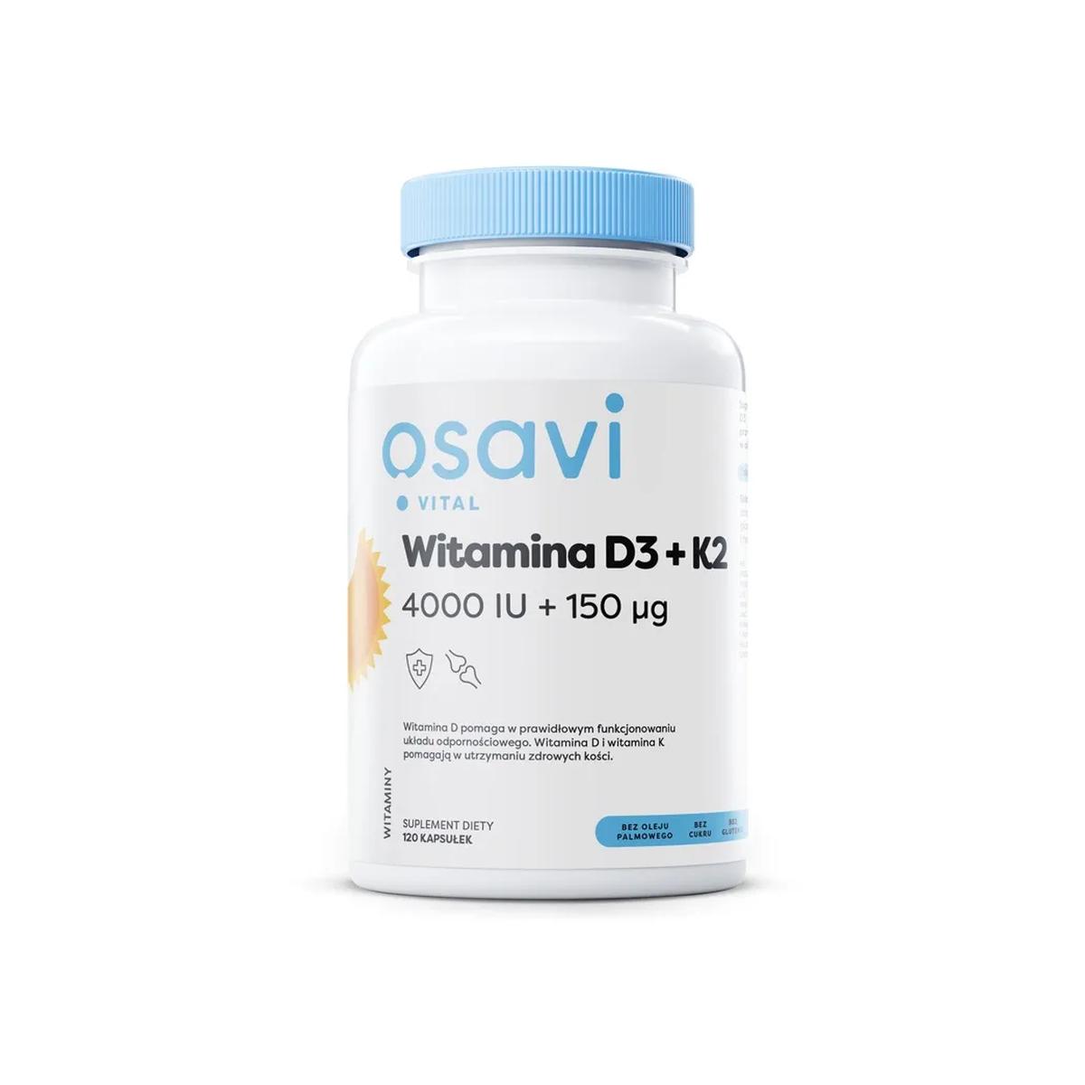 Osavi D3-vitamin + K2 4000NE + 150 μg