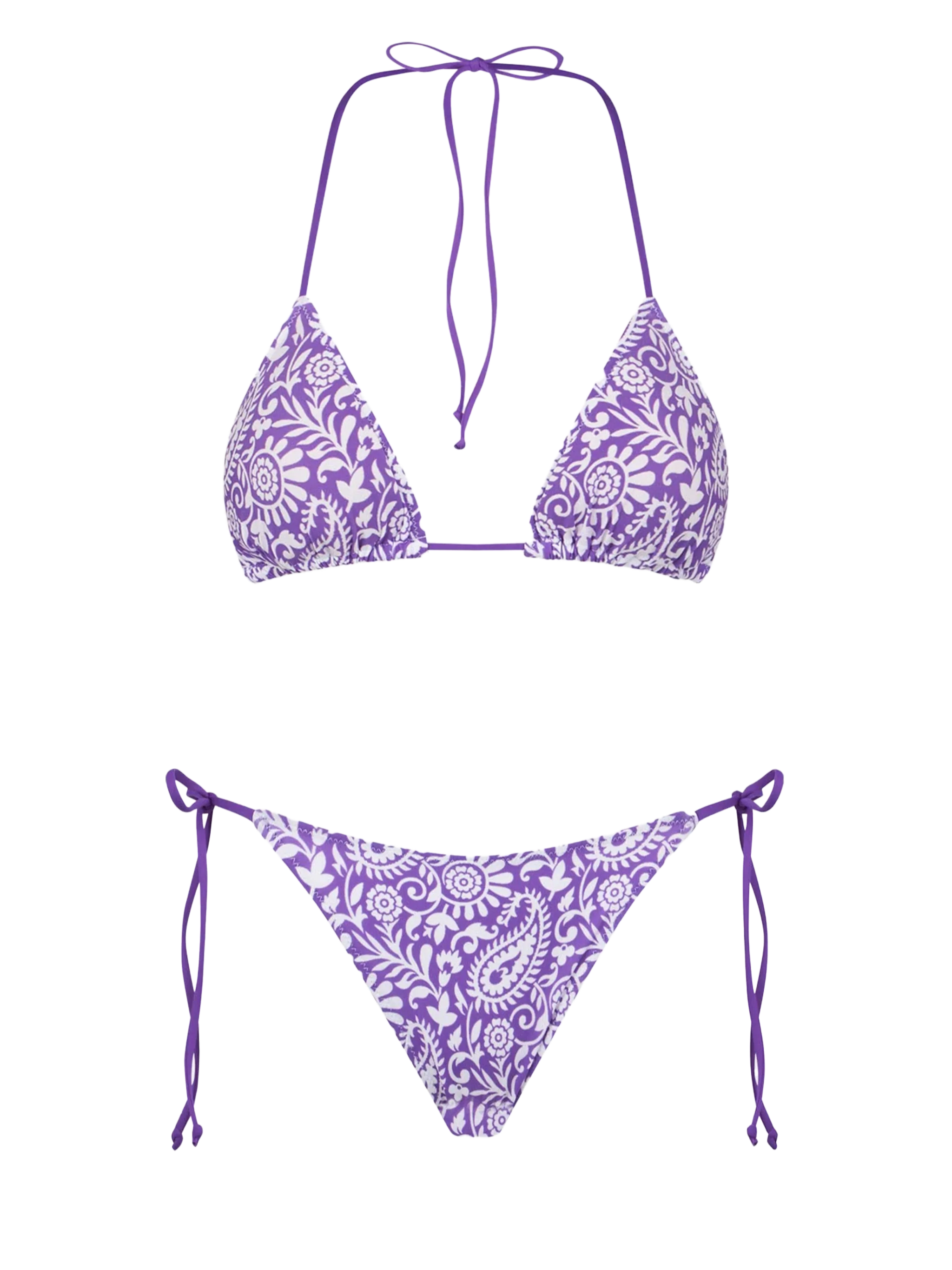 Bikini da donna a triangolo con stampa paisley