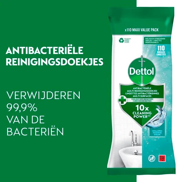 „Dettol Ocean“ valomosios servetėlės, 110 vnt.