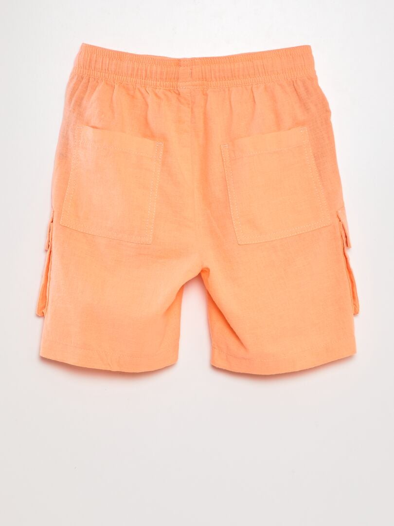 Bermudashorts met meerdere zakken - ORANJE