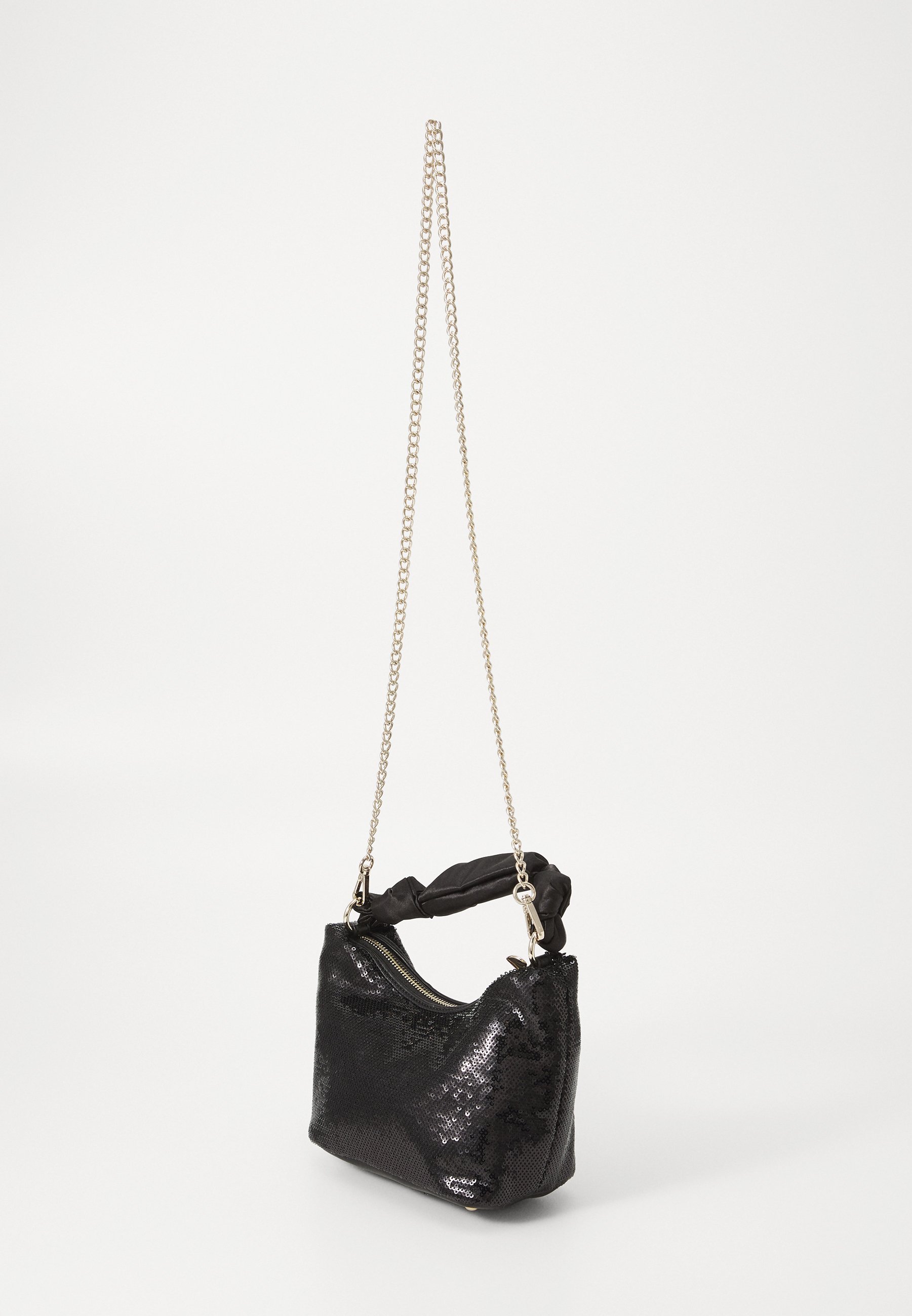 Guess SEQUINS HOBO MINIBAG UNISSEX - Bolsa de mão - preto intenso