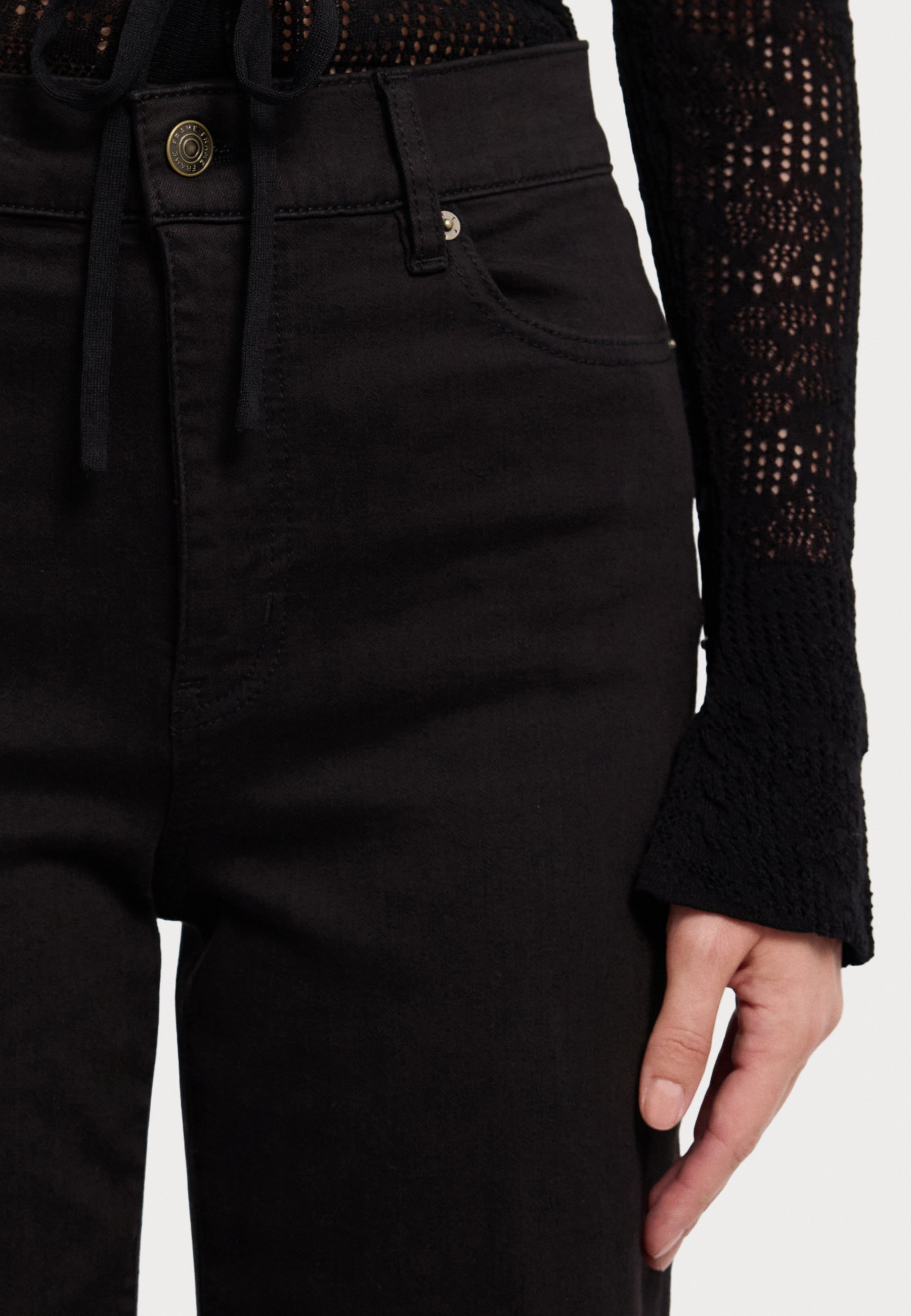 FRAME LE SLIM PALAZZO - Pieds larges - noir