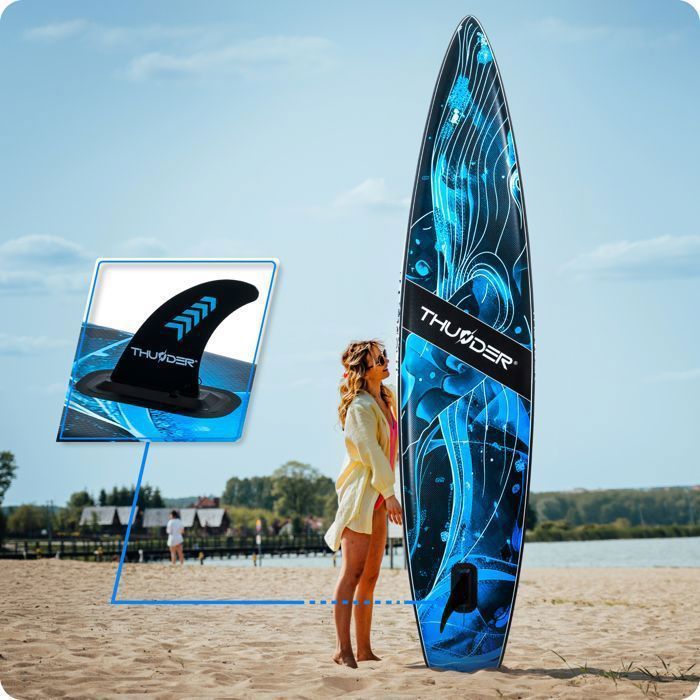 THUNDER® BLUET 365 cm Paddleboard | Inflatable | Non-slip | Backpack | Complete Accessories | Repair Kit