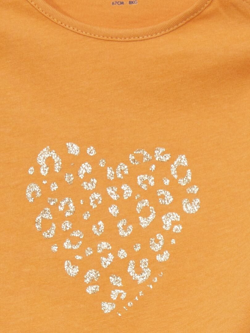 Camiseta de manga larga estampada - Amarilla