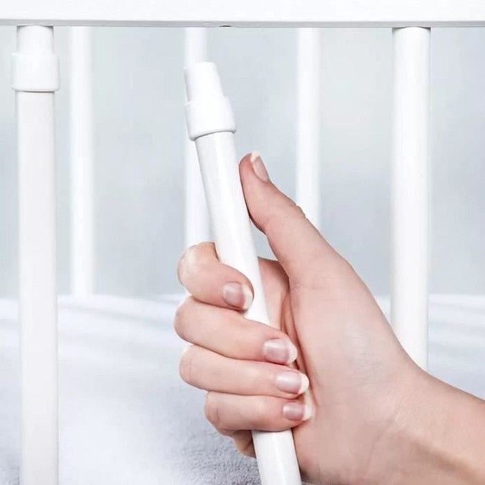 KAROLINA II Baby Cot with Bars 120x60 White