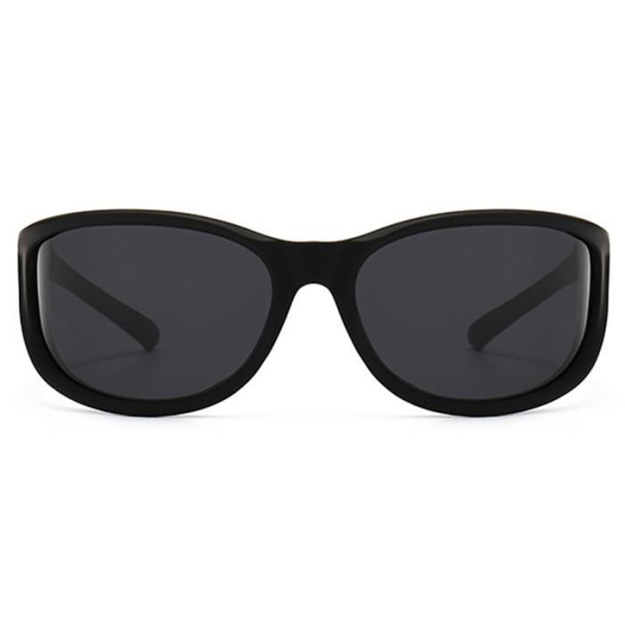 SHARPHY Lunettes de soleil femme polarisée cadre irrégulier mode hip hop conduire sport noir Anti-UV