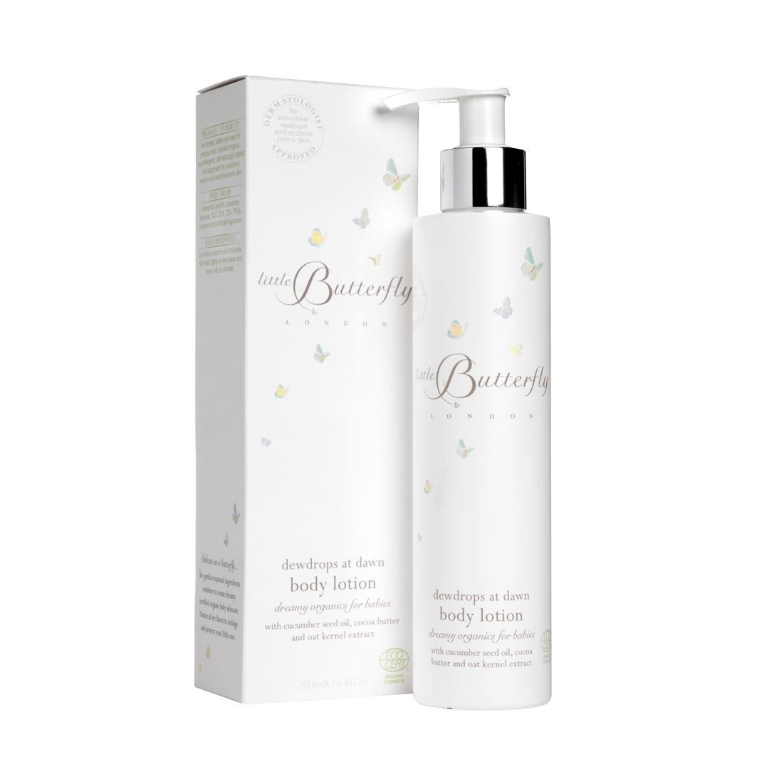 Little Butterfly London losion za tijelo za bebe i djecu s mirisom rose u zoru - 200 ml