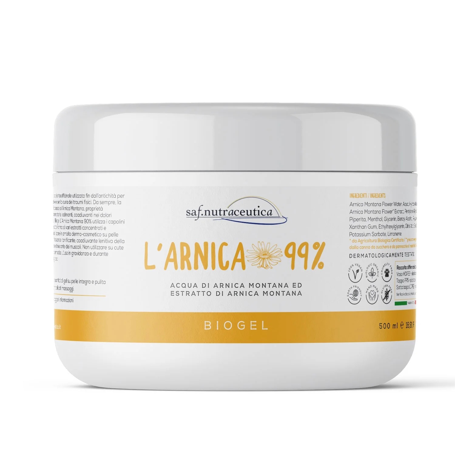 SAF. NUTRACEUTICA SNC Arnika 99 % Biogel 500 ml