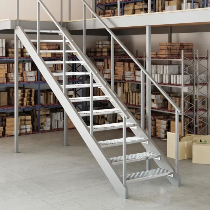 Escalera de listones - SALUTUYA - BD3389 - Acero galvanizado - Antideslizante - 80x24x7 cm