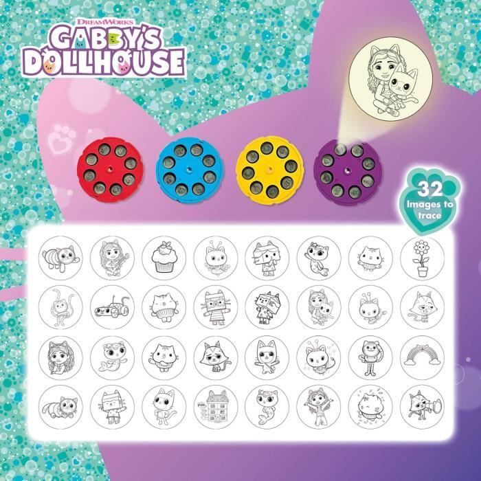 Projetor de Desenho - LISCIANIGIOCHI - Gabby e a Casa Mágica - Acessórios e Modelos Inclusos