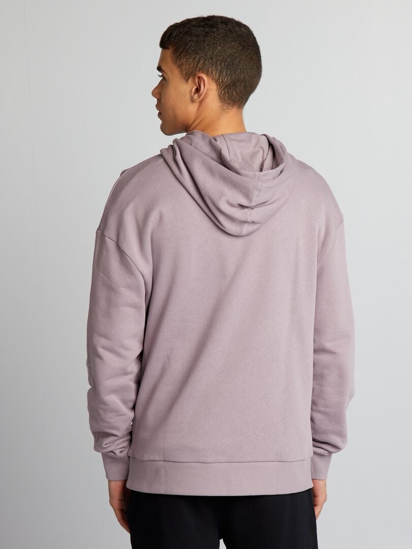 Bedrukte hoodie - PAARS