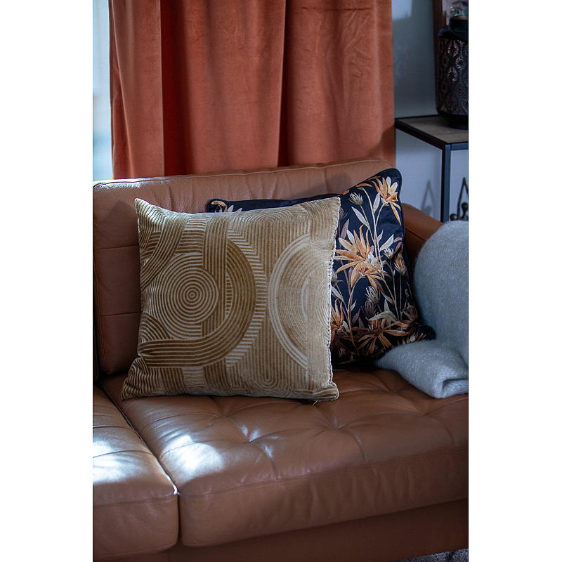 Hemgardin 140x220 cm sammet konjak