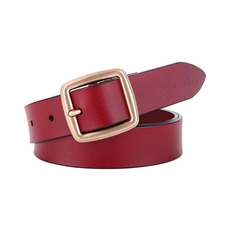 Ceintures en cuir pour femmes, idéales pour jeans et pantalons. Ceintures noires ajourées avec boucle dorée et motif floral.