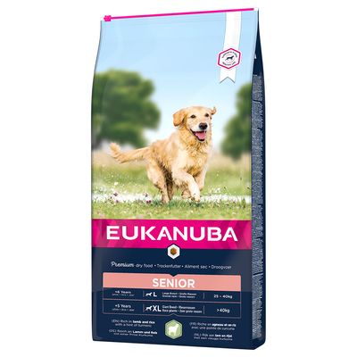 Eukanuba Senior Rase Mari și Uriașe – Miel și Orez