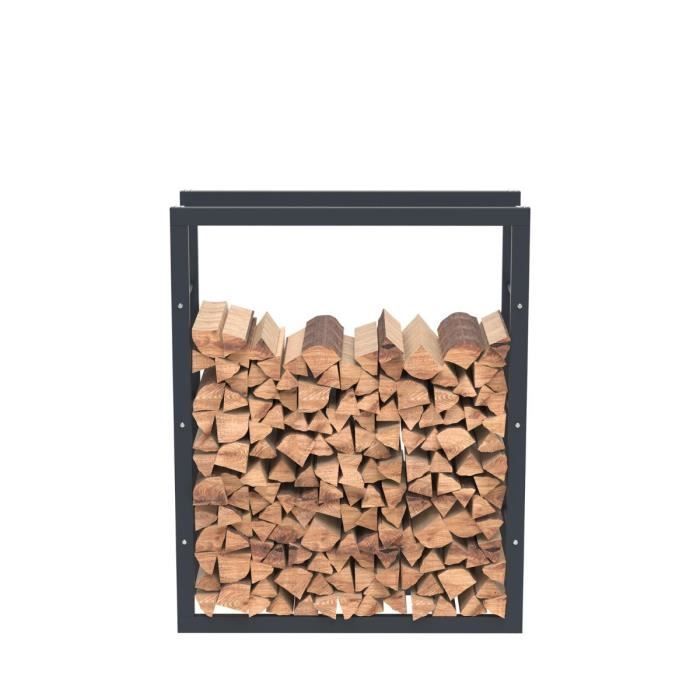 Portalegna in acciaio nero Bc-elec HHWPF0021 - 100x80x25CM