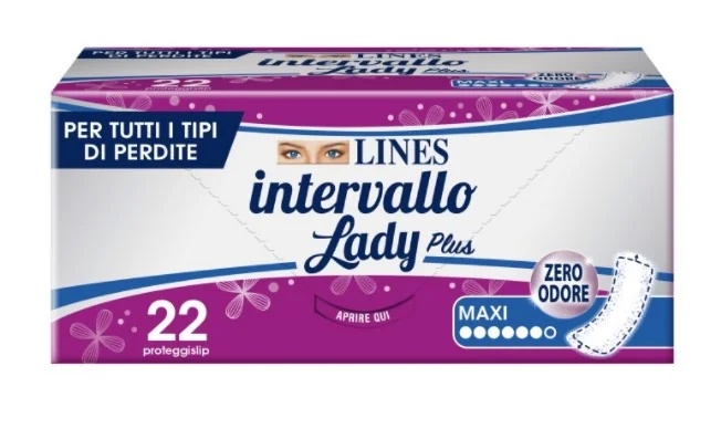 Slipeinlagen LINES Intervallo Lady Plus Maxi, 22 Stück