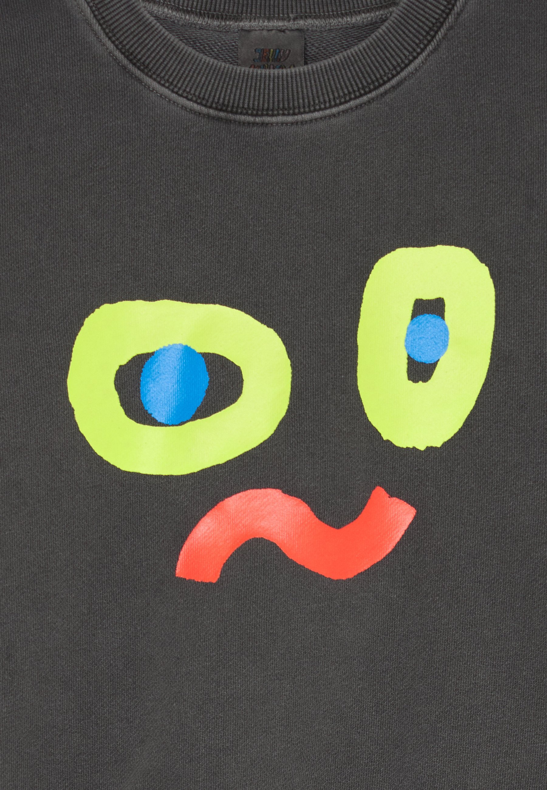 Felpa unisex JELLY MALLOW CATCHY FACE GLOW IN THE DARK - antracite