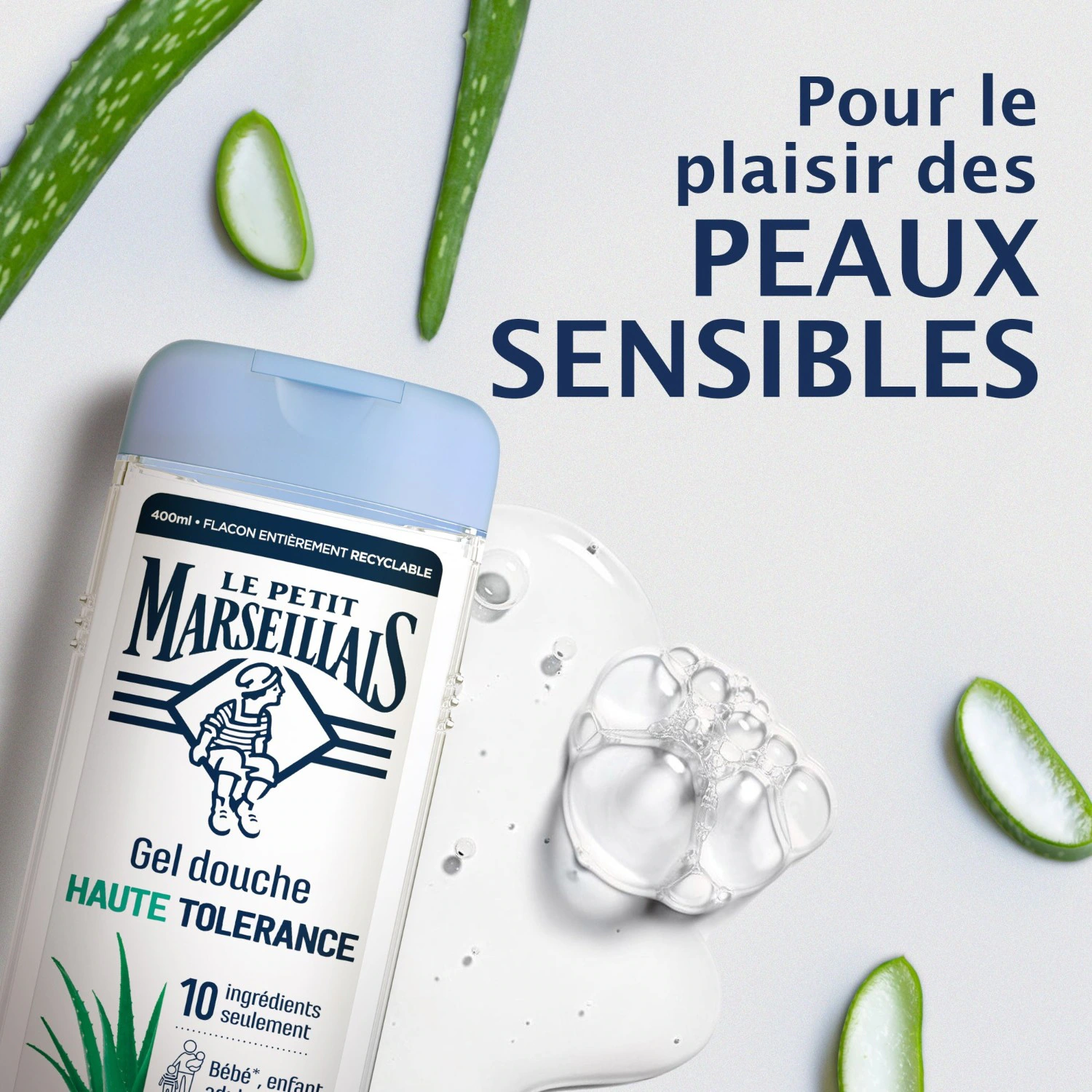 Le Petit Marseillais Gel Douche Hydratant Haute Tolérance Aloe vera