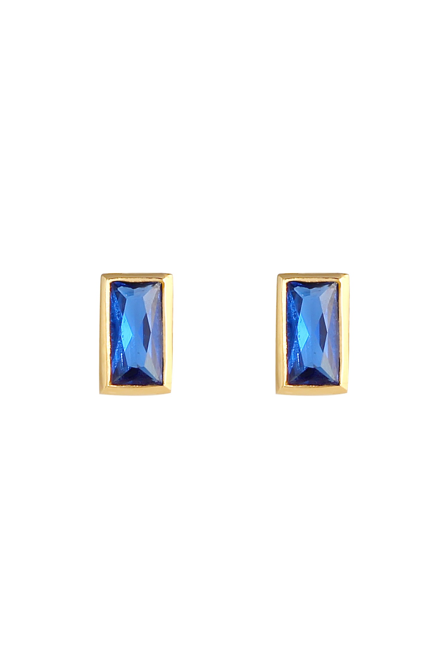 Elli Élégant Filigrane avec des Saphirs Boucles d'Oreilles Femme - (925/1000) Argent Plaqué Or