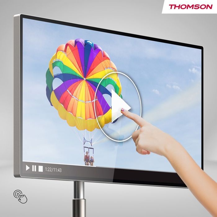 Televisor LED Thomson Go Plus 32UE5M45 de 81 cm, 4K Ultra HD, color dorado.