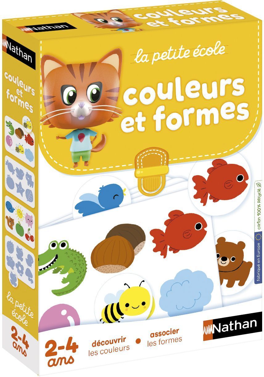 NATHAN Matching Game The Little School - Colors and Shapes - For children aged 2 and up