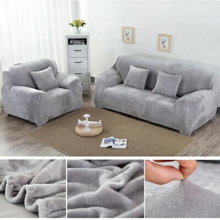 Copridivano - YYV - Elasticizzato - Velluto spesso - Antiscivolo - 1 posto (90-140 cm)