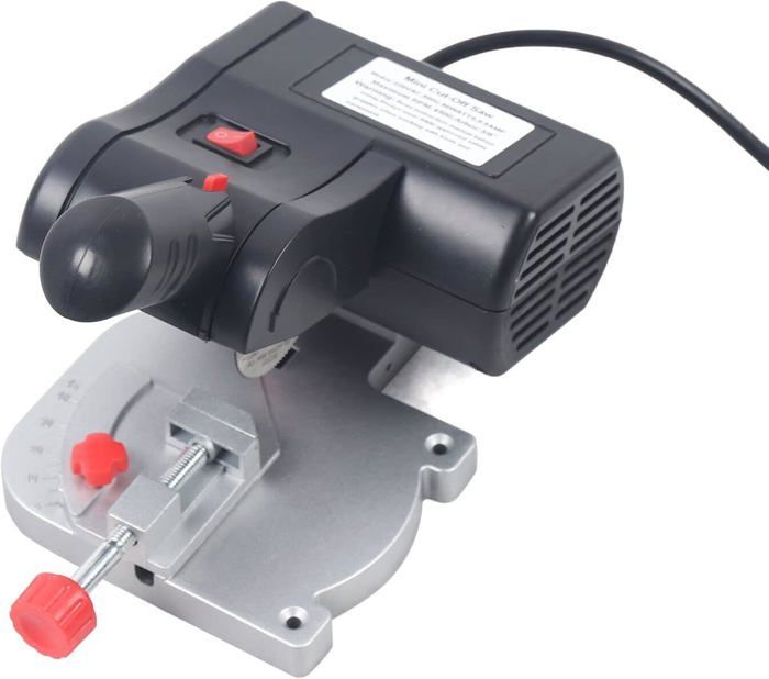 Sierra ingletadora eléctrica de 90 W, 4500 RPM, para cortar madera y metal, corte a 45°, mini corte.