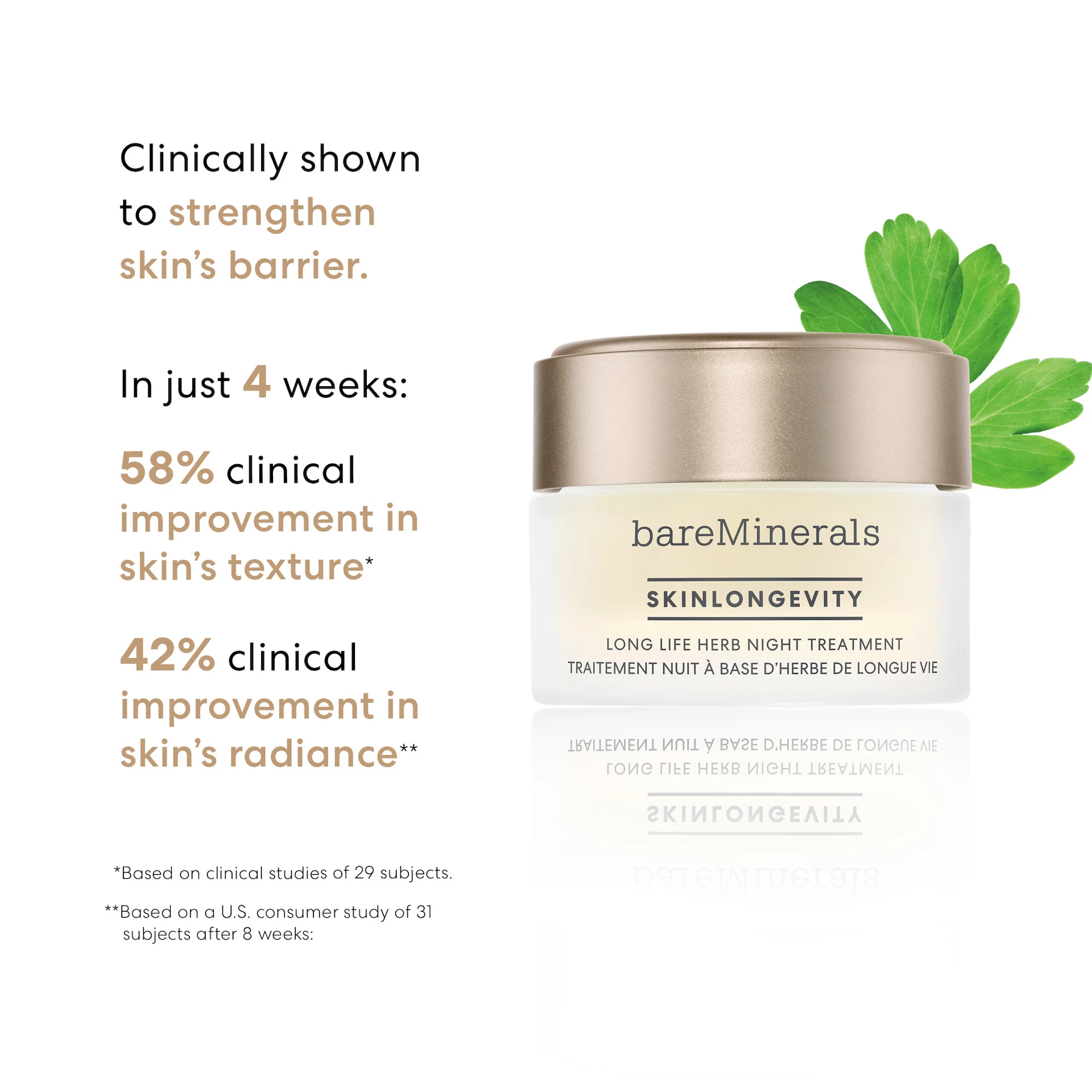 Skinlongevity Long Life Herb Night Treatment 50 g - bareMinerals