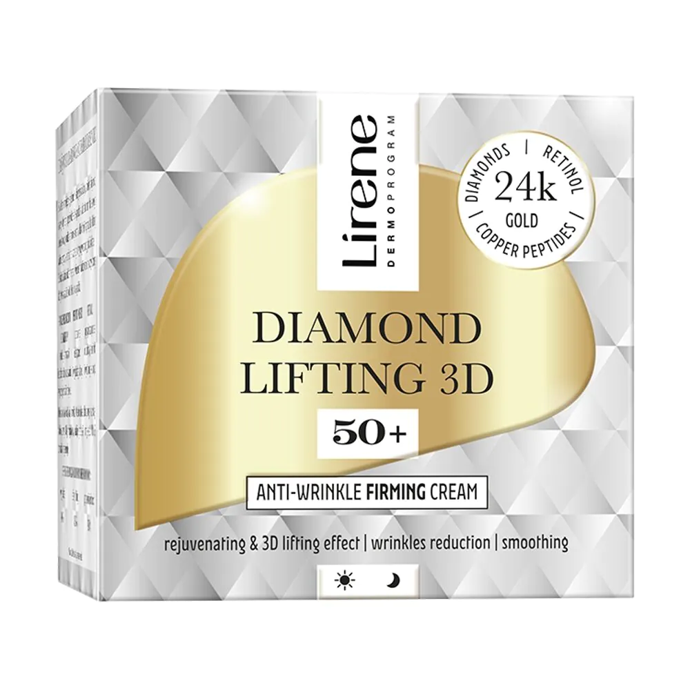 Lirene Diamentowy Lifting 3D Przeciwzmarszczkowy krem ujędrniający
