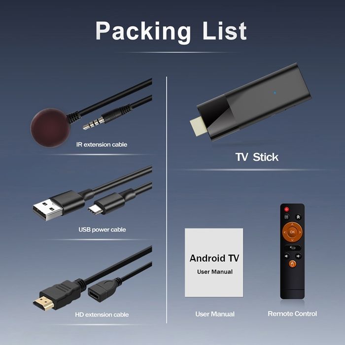 Q6 H313 TV Stick Dual-Band 2G + 8G Android 10 WiFi Multimedia TV Stick con telecomando vocale