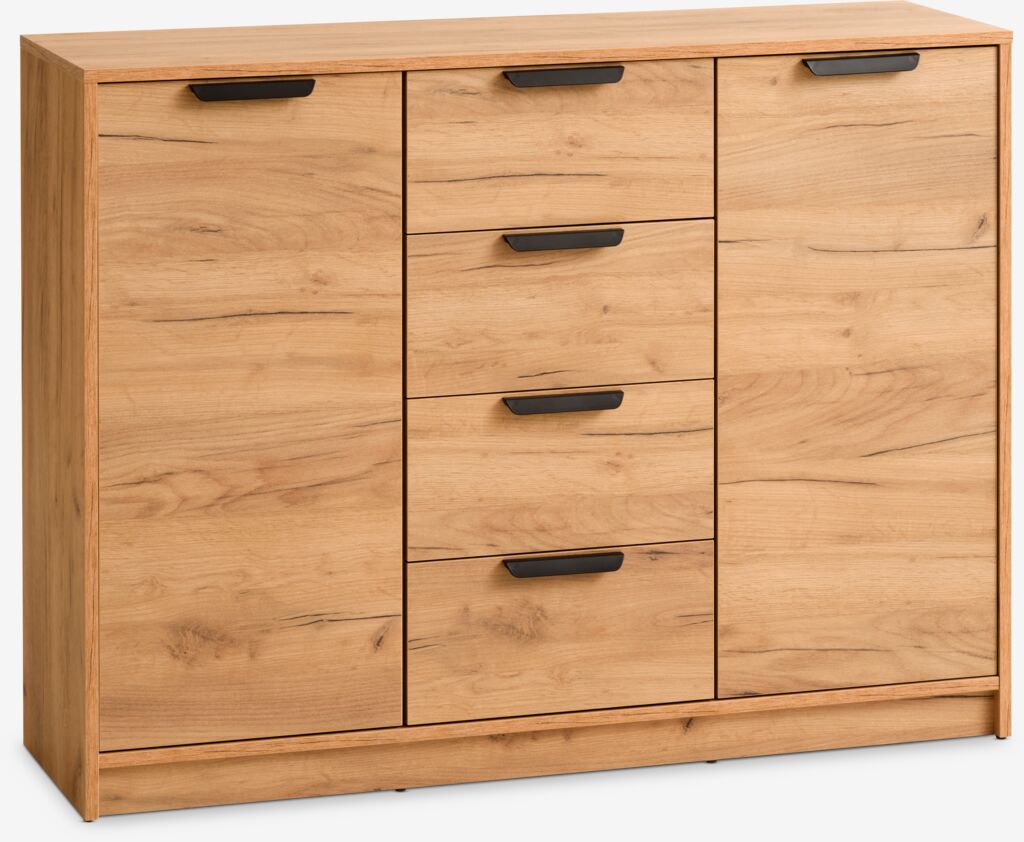 JENSLEV Komoda JENSLEV 2 vrata 4 ladice Hrast