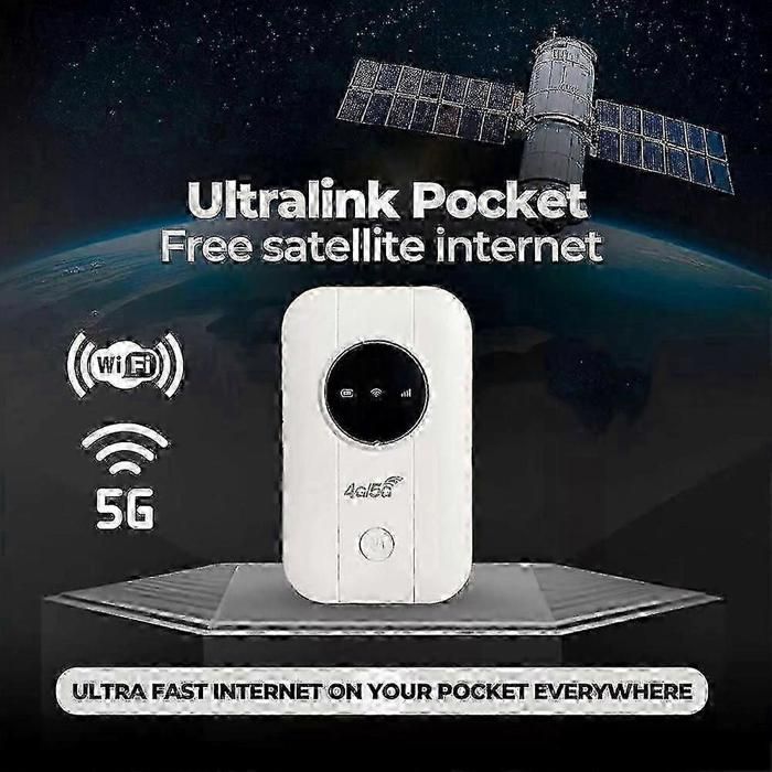 Portable satellite Wi-Fi router, pocket-sized wireless connectivity device