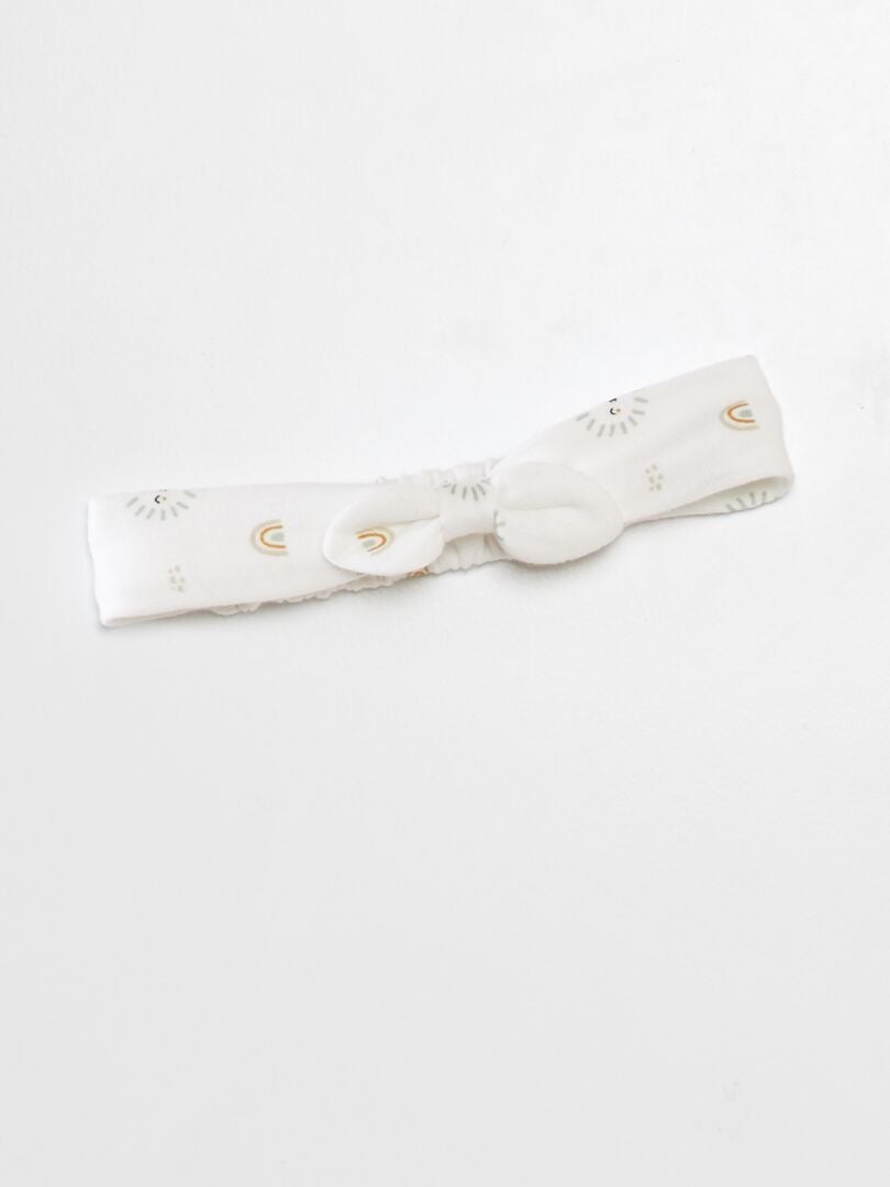 'Petit Béguin' jurk + legging + hoofdband set - BEIGE