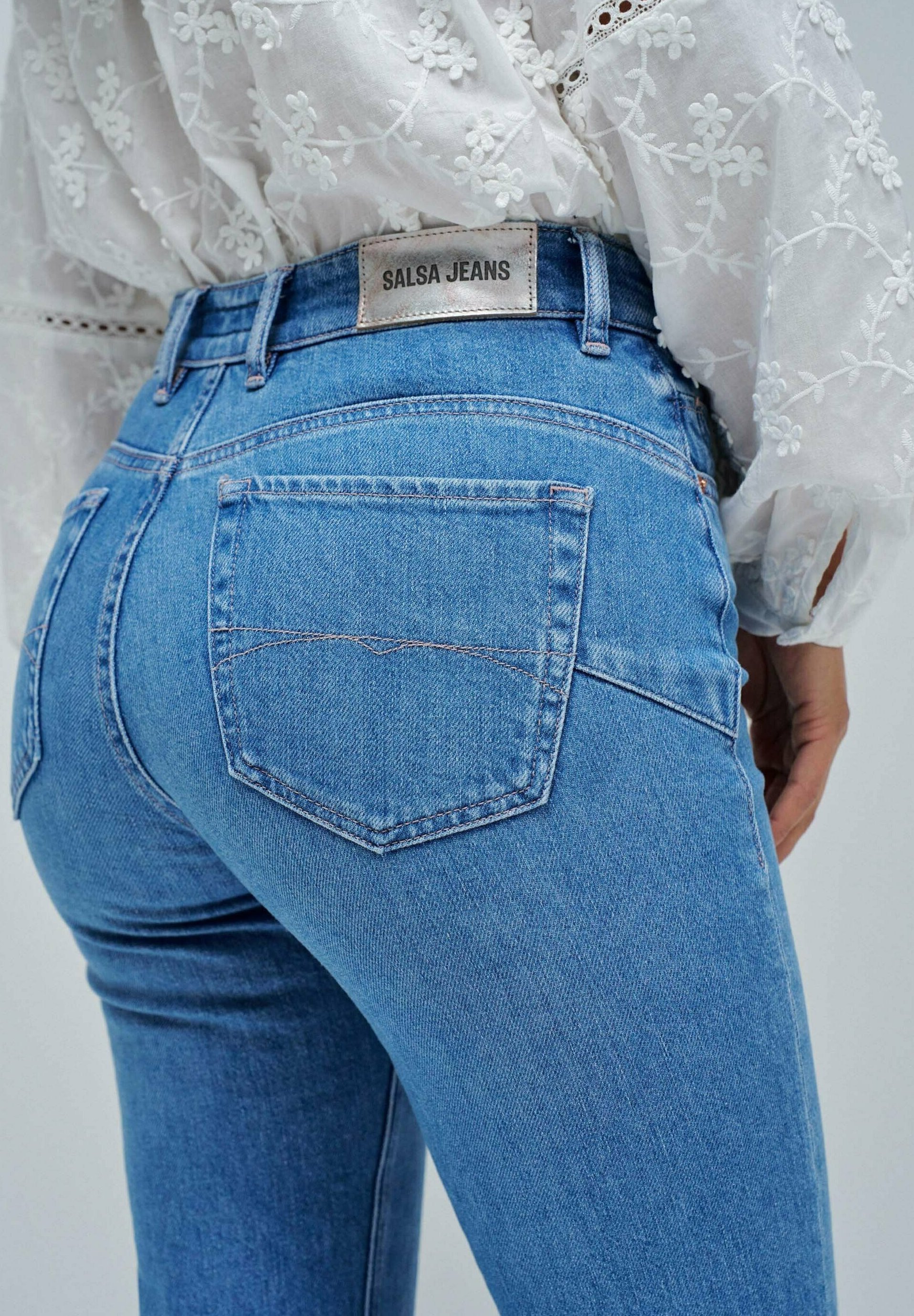 Salsa Jeans FAITH PUSH IN FLARE - Jeans a zampa d'elefante - blu