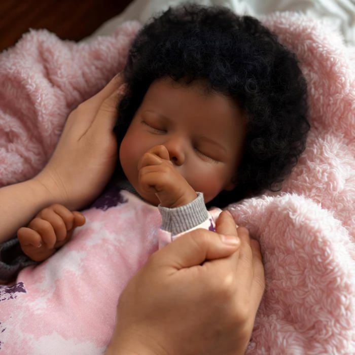 Muñeca reborn - 48 cm - cuerpo suave - Realista - Regalo ideal para cumpleaños o Navidad