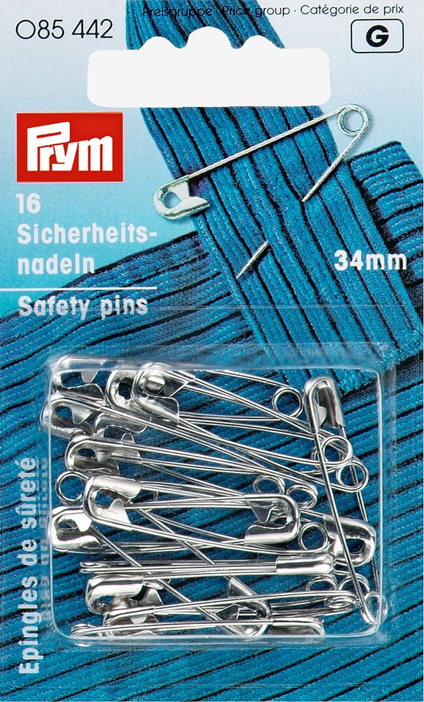 34 mm srebrne sigurnosne igle