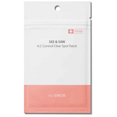 Saem See&Saw ACControl Clear Spot Patch hydrokolloid selvklebende plaster for aknekontroll, 12 plaster.