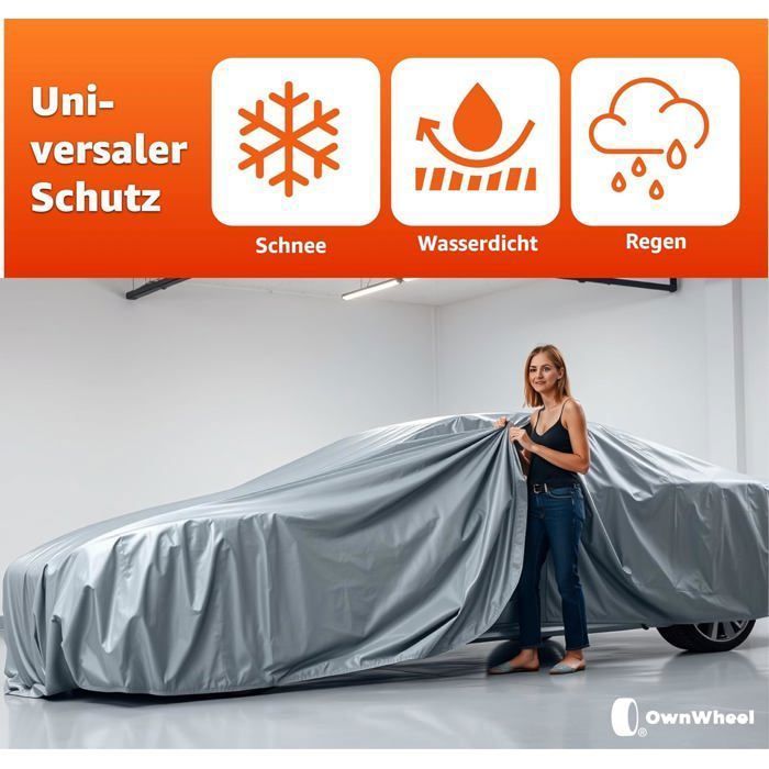 Housse de protection auto universelle imperméable – bâche voiture garage & couverture véhicule – 430 × 175 × 150 cm