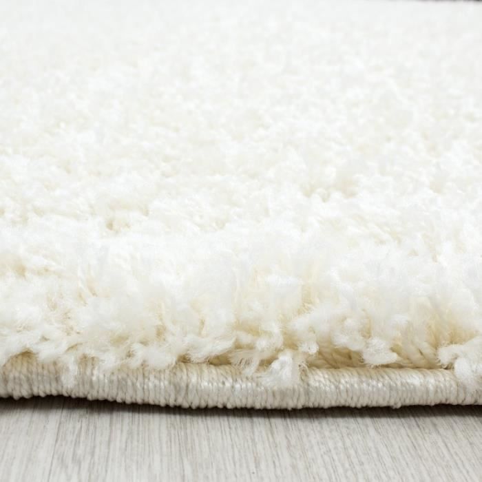 Tapete felpudo para sala de estar - CARPETTEX - Creme - 160 cm - 100% Polipropileno