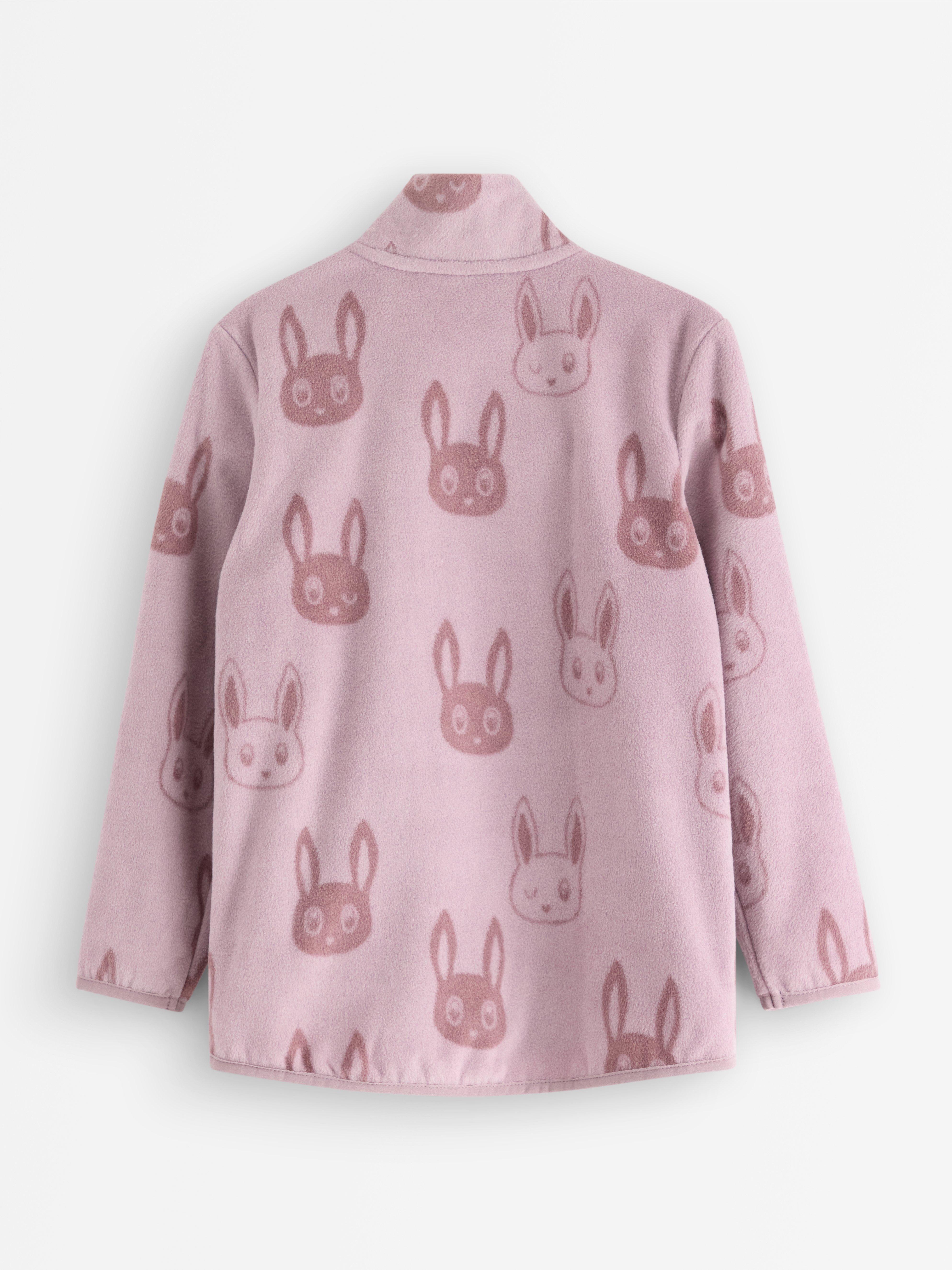 Chaqueta de micropolar color lila claro empolvado