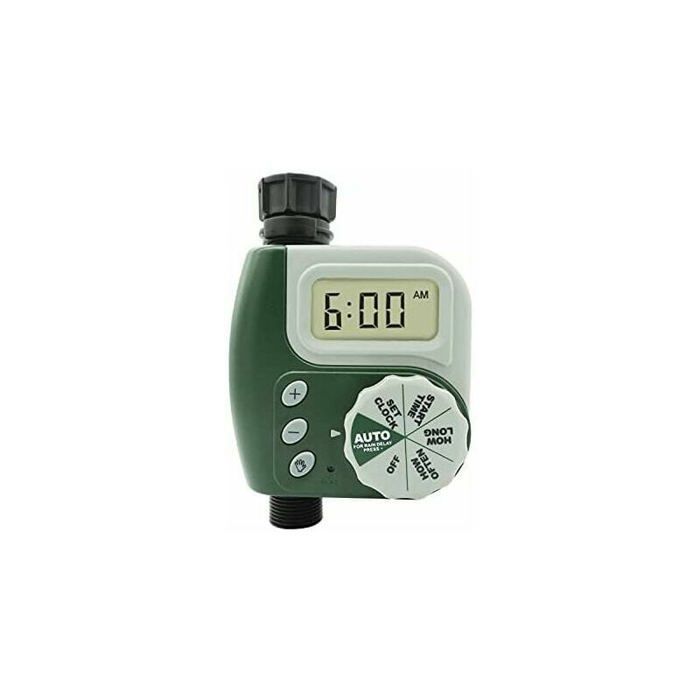 Temporizador de riego Largeight - Temporizador automático - Pantalla LED - Verde - Jardín