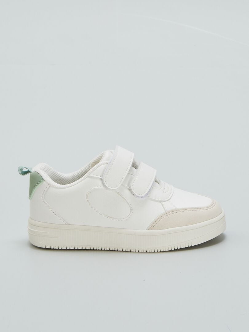 Tênis da moda com velcro - branco