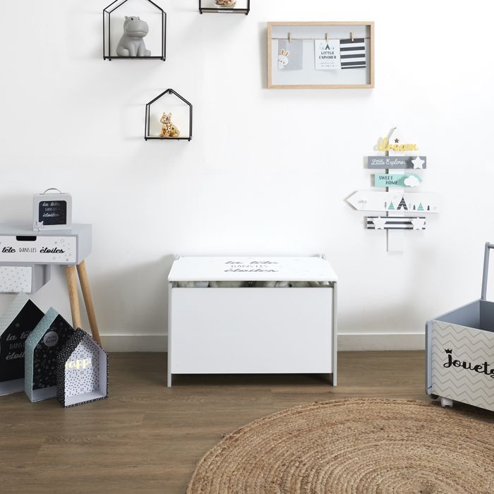 MDF wooden toy chest - Head in the Stars